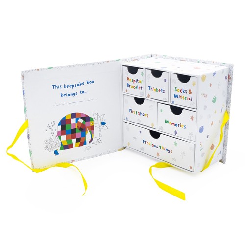 Elmer baby keepsake box - baby, memory