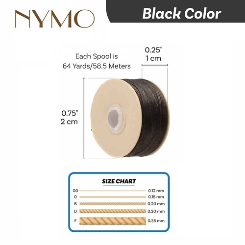 Nymo black beading thread - beading,