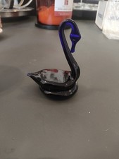 Bristol Blue Glass Swan