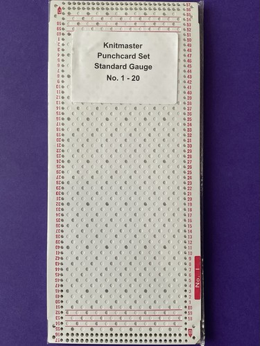 Knitmaster 24st punchcard set - punchcard,