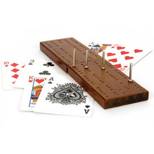 Toyrific | Cribbage Wooden Traditional Board Game with Cards, Boards and Pins