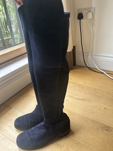 Stuart weitzman navy suede - stuart,