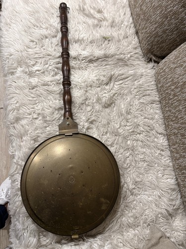 Vintage solid brass round - vintage, c.a.