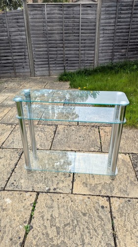 Tempered glass and chrome - tempered,