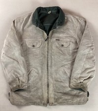 Vintage Diesel Suede Leather Chore Coat Jacket Reversible Size L