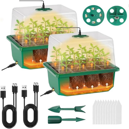 Pack seed trays - 2, propagator