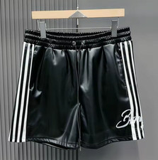 Mens PU Leather Shorts with