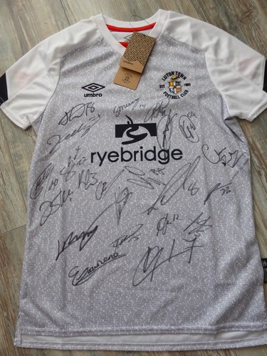Luton town signed football - town,