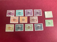 EASTERN SILESIA 1920 MH SC 1 - 21 CZECHOSLOVAKIA PLEBISCITE OVERPRINT VARIOUS