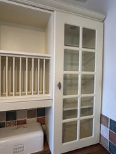Cream Kitchen Display Cabinet