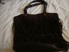 NEW LOOK LADIES HANDBAG SHOULDER BAG BROWN WITH FRINGES