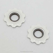 Campagnolo C-Record White / Grey NOS Jockey Pulley Wheels - 10T VTG L'Eroica