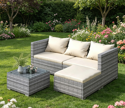 4pcs rattan garden furniture - 4pcs,