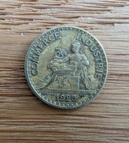 France franc coin 1923 - coin,