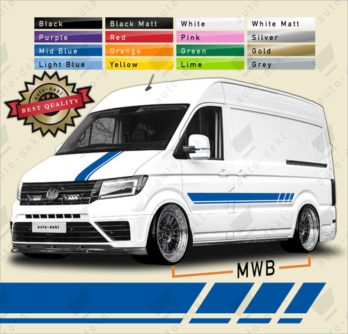 Side stripes bonnet decals - side, for