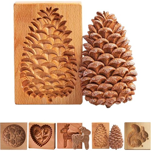 Wooden cookie moulds - wooden,