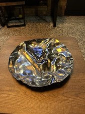 alessi italy inox 18/10 lluis clotet 2010 wrinkled metal dish 