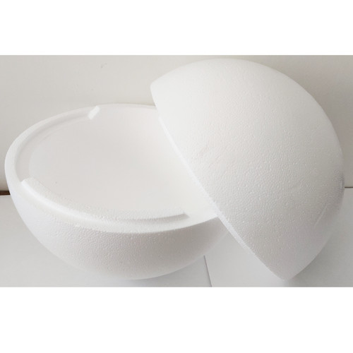 15cm white polystyrene ball - white,
