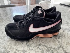 Ladies Girls Nike Shox Black & Pink Trainers Shoes UK Size 4.5 GC