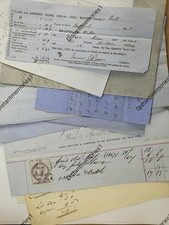 Victorian Handwritten Receipts & Invoices Collection (1862–1864) 10 Pieces