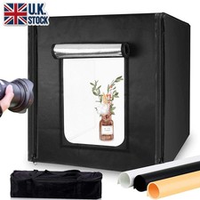 REFLEX LED Light Box Photo Studio, Foldable Shooting Tent with 3 PVC Backdrops