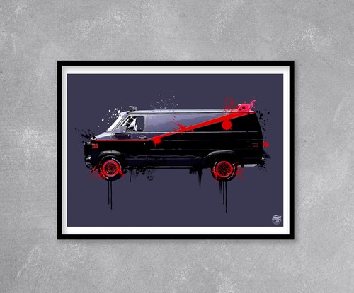 Team gmc vandura print - print, 80s