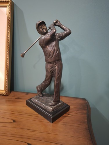 Bronze golfer statue - bronze, 13"