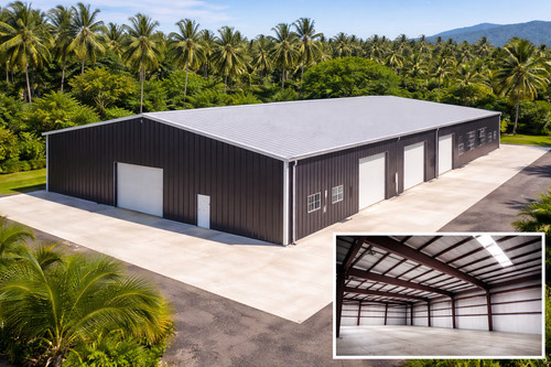 75x100x24 steel building - kit, |