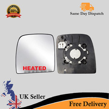 Wing Mirror Large Glass for For Fiat Scudo Large Heated N/S +Backing 2007-2018