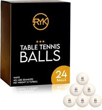 RYK 24 Ping Pong Balls - 3 Star 40+ Premium ABS White Table Tennis Balls