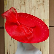 red large hatinator fascinator