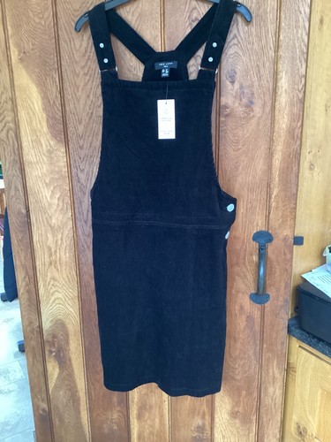 New look black cord pinafore - new,