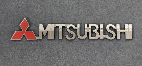 Mitsubishi aluminum badge - aluminum,