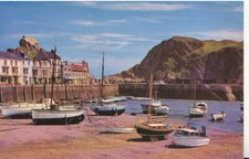 Devon postcard boats at - -, low