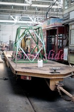 BLACKPOOL BRUSH WORKS TRAILER TRAM 751 RIGBY RD JUL 1987 ORIGINAL SLIDE&COPYRIGH