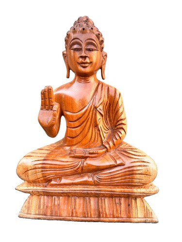Wooden buddha statue 31cmx21cm - wooden,