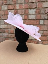 Baby pink large fascinator - pink,