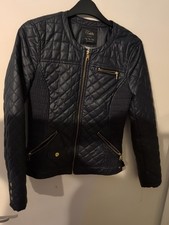 Zara Trafaluc Quilted Faux Leather Jacket Size S