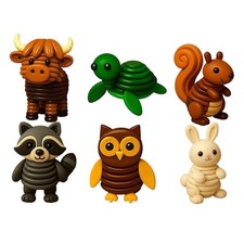 DIY Button Highland Cow Craft Kit, 3D Beginner- Button Christmas Ornament Decor