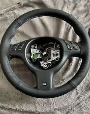 BMW 3 Series E46 M Sport Black Steering Wheel Cover Tri Colour Sewing