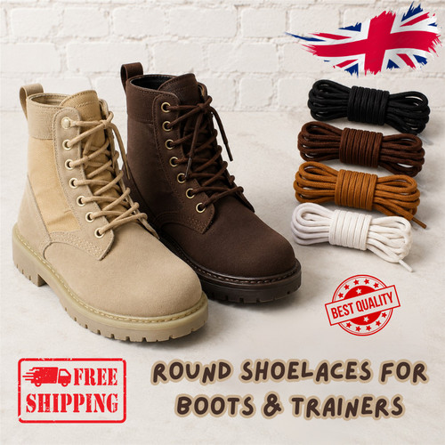 Round shoelaces for boots - for,