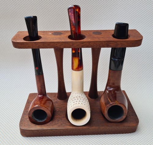 Vintage wooden pipe stand - wooden,