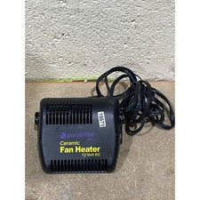 Purpleline FH12V-2 Car Ceramic Fan Heater Black Wired 12 Volt DC Plug Portable