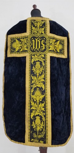 Antique french velvet - velvet, catholic