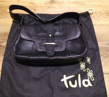 Handbag, TULA black LEATHER