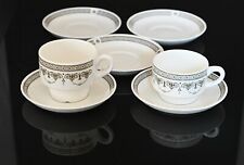 Vintage WEDGWOOD ROYAL TUSCAN METALISED BONE CHINA 2 CUPS AND 5 SAUCERS
