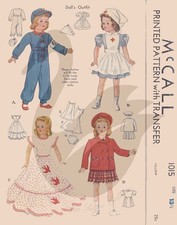 Reproduction Vintage Shirley Temple Dolls Clothes Sewing Pattern M1015