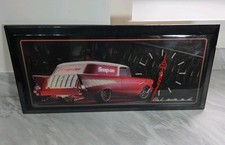 Rare Vintage Workshop/Man Cave Snap On Glo-mad Red Chevy Jebco Wall Clock