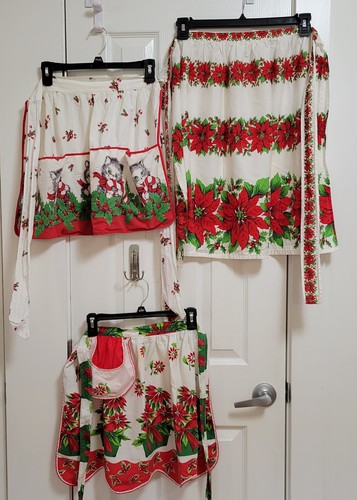 Vintage christmas aprons - christmas,