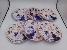 6 X  Gaudy Welsh Porcelain Oyster Antique 18cm Salad Plates ?